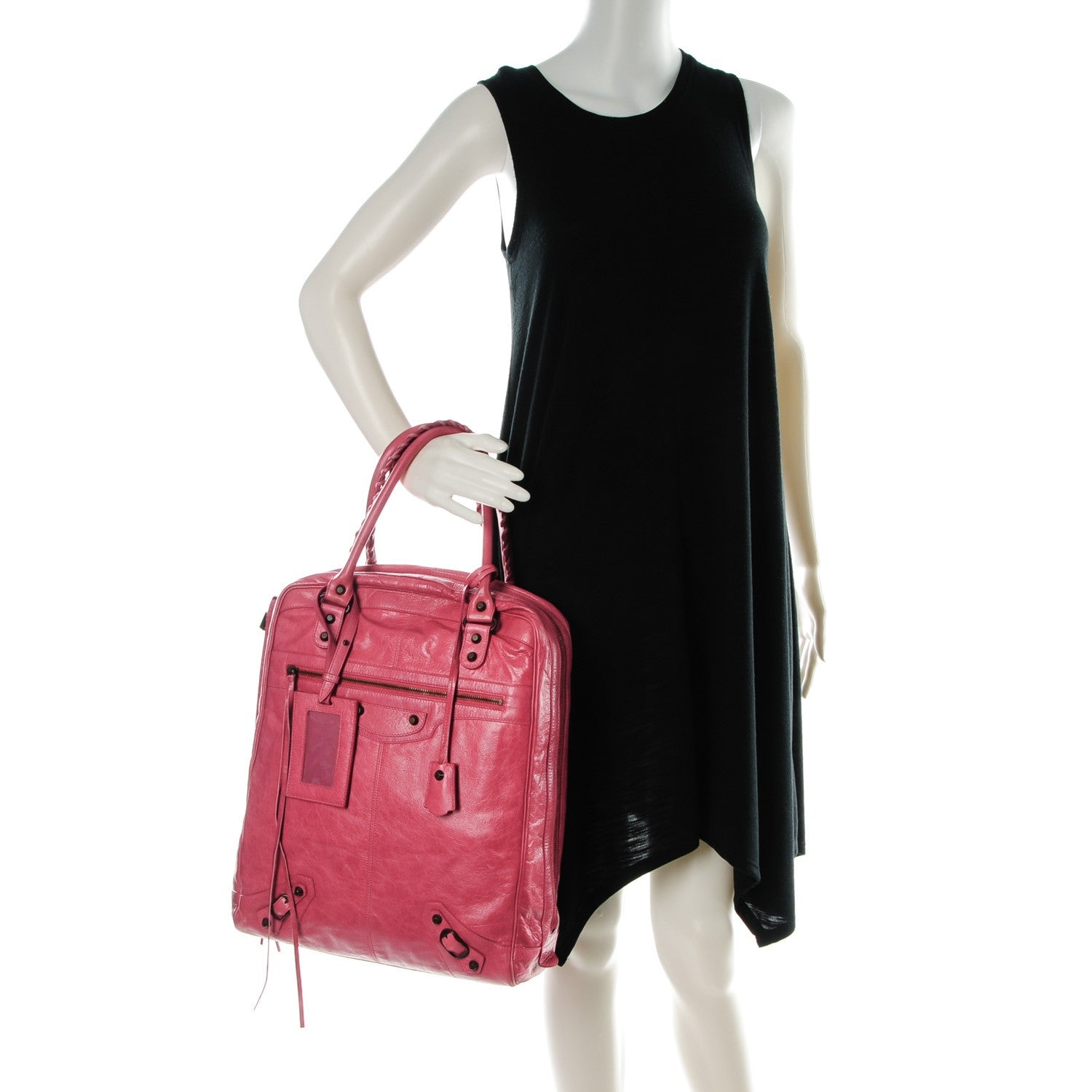 Balenciaga Agneau Classic Hardware Briefcase Tote Pivoine 2 of 8