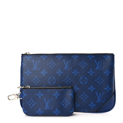 Louis Vuitton Taigarama Trio Messenger Small Pochette And Key Pouch Cobalt 1 of 10