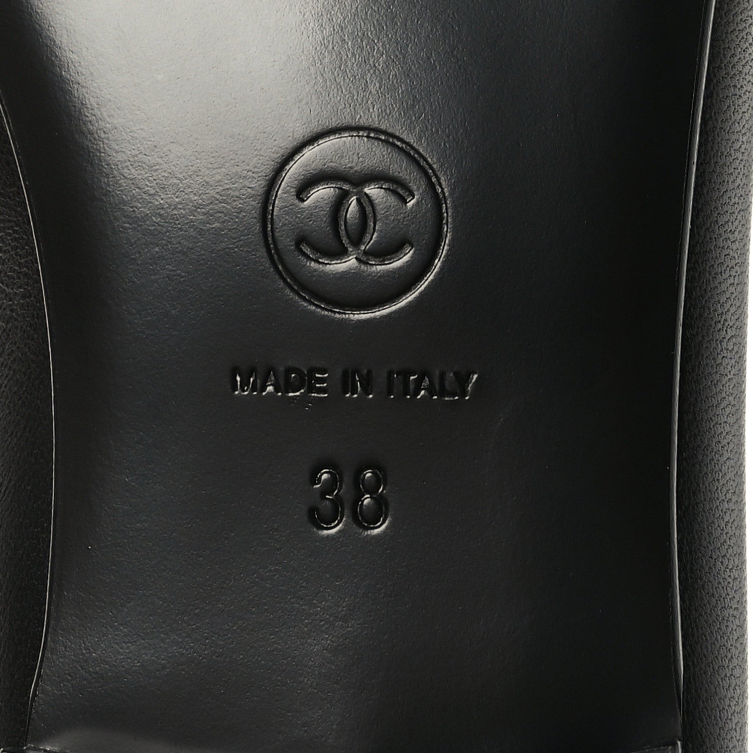 Chanel Lambskin Patent Cap Toe CC Ballerina Flats 38 Black 6 of 9