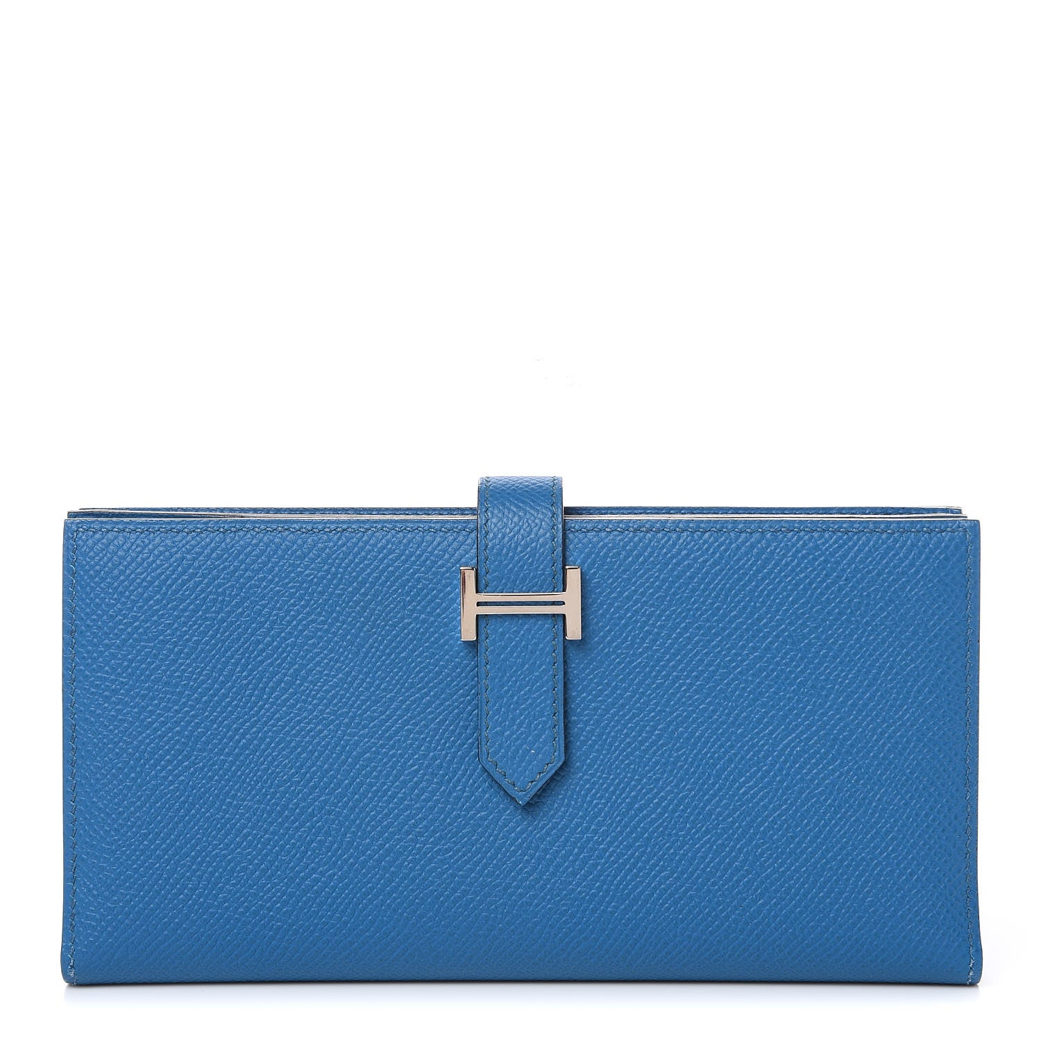 Hermes Epsom Bearn Gusset Wallet Bleu Izmir 1 of 7