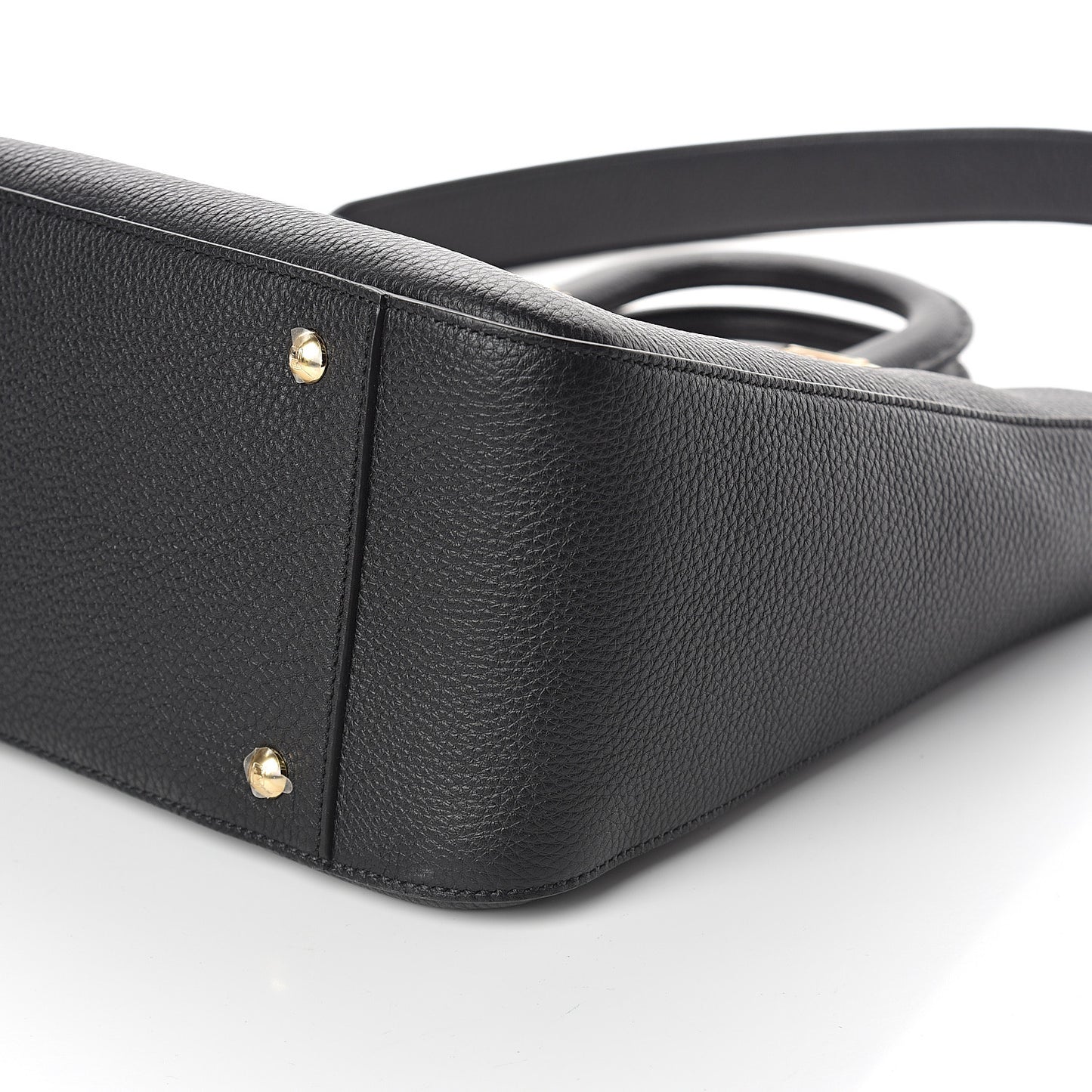 Cuoio Romano Selleria Medium FF Tote Black