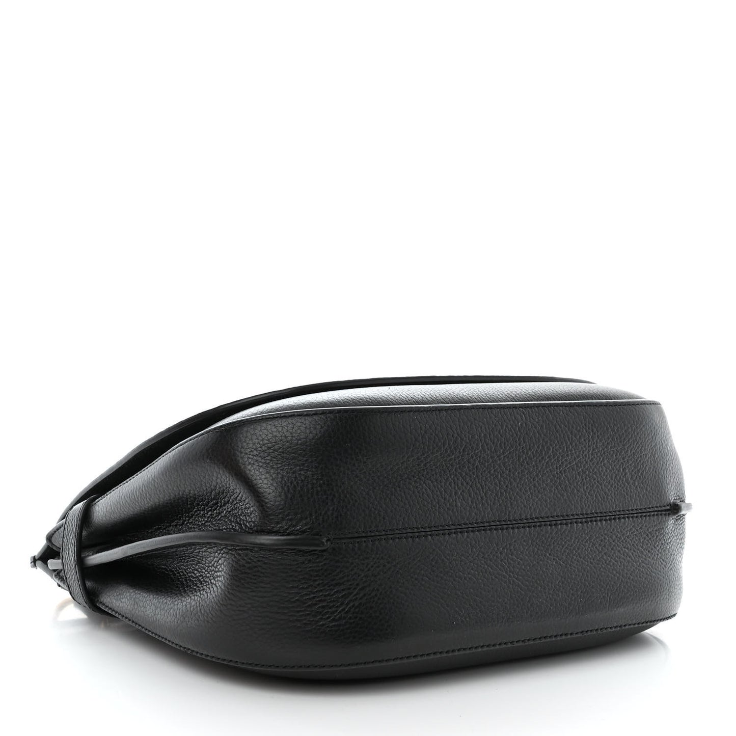 Small Classic Grain Calfskin Amberley Satchel Black