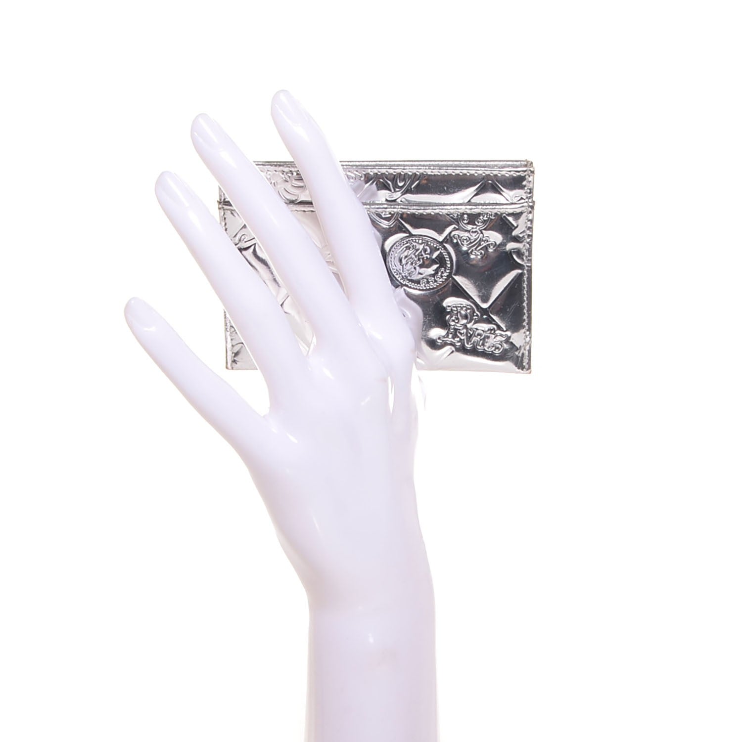 Chanel Patent Calfskin Lucky Symbols Card Holder Case Silver 2 of 8