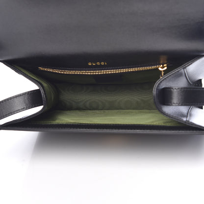 Gucci Textured Calfskin Small Torchon GG Ring Shoulder Bag Black 5 of 11