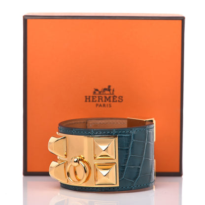 Hermes Shiny Alligator Collier De Chien CDC Bracelet Colvert 7 of 7