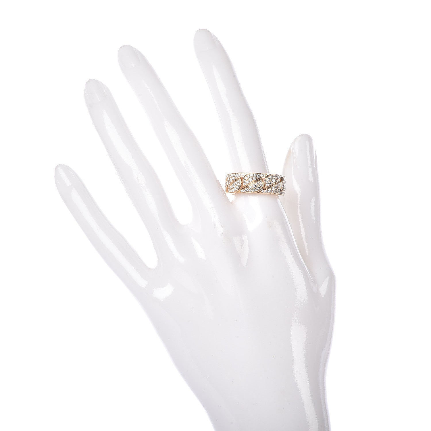 Cartier 18K Yellow Gold Diamond La Dona Band Ring 57 8 2 of 5