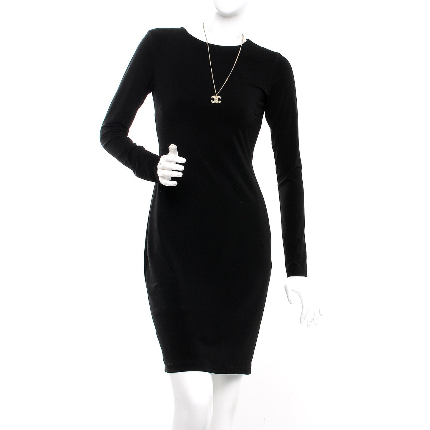 Pearl CC Pendant Necklace Light Gold