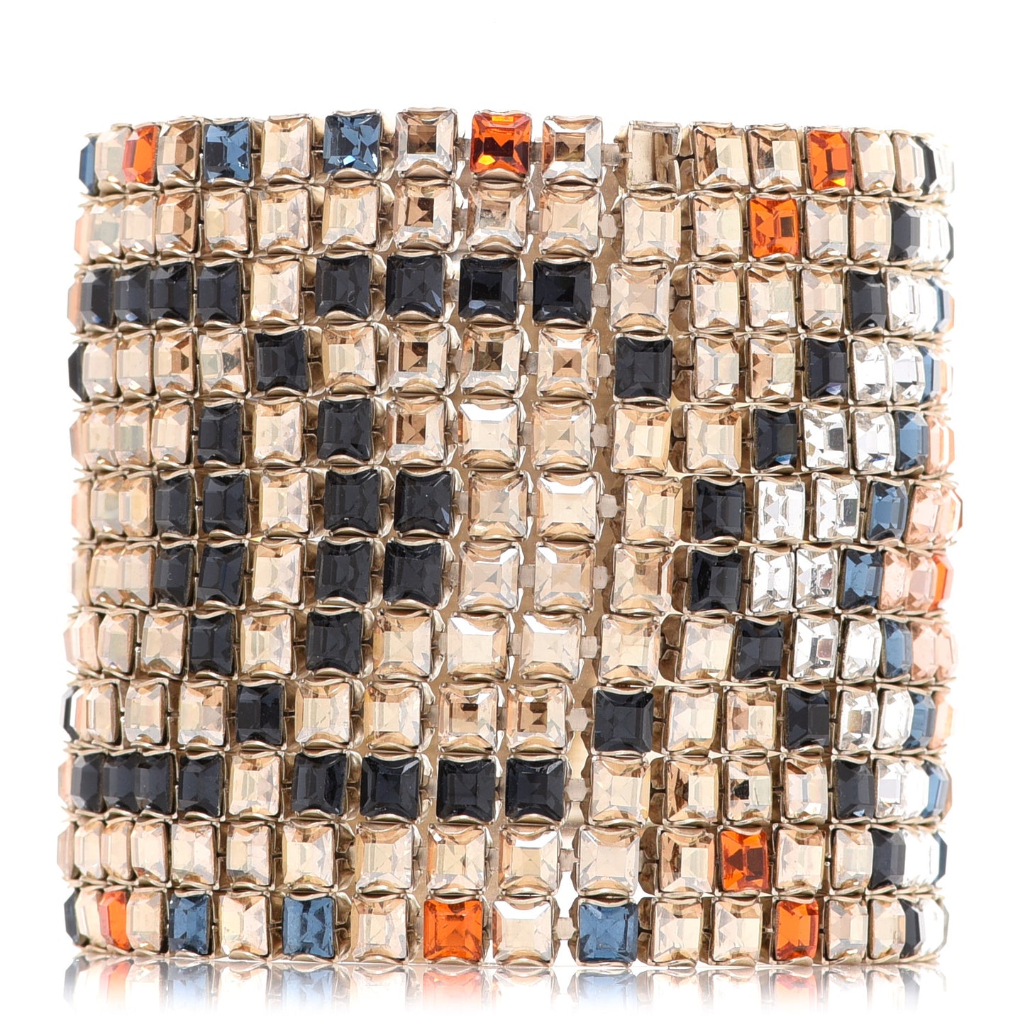 Crystal CC Multi Strand Chain Bracelet Multicolor