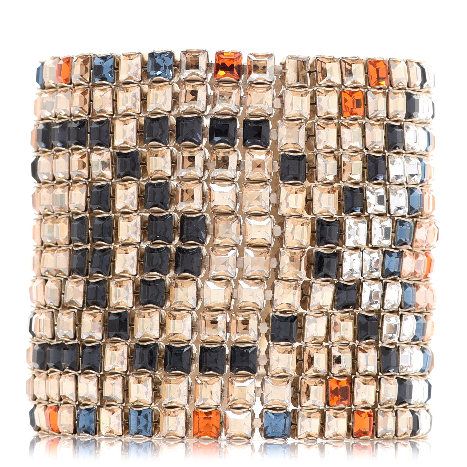 Chanel Crystal CC Multi Strand Chain Bracelet Multicolor 1 of 4