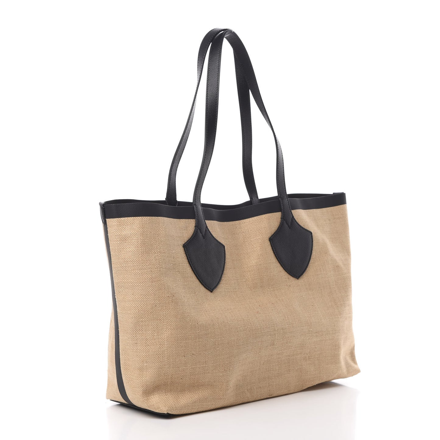 Raffia Logo Print Medium The Giant Reversible Tote Black