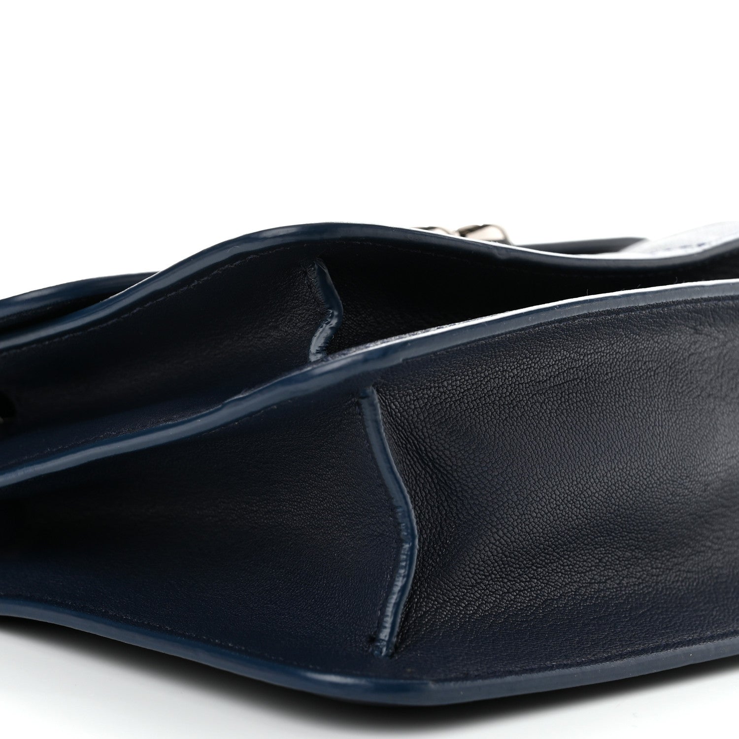 Chanel Goatskin Quilted Small CC Box Flap Navy Navy 9 of 10
