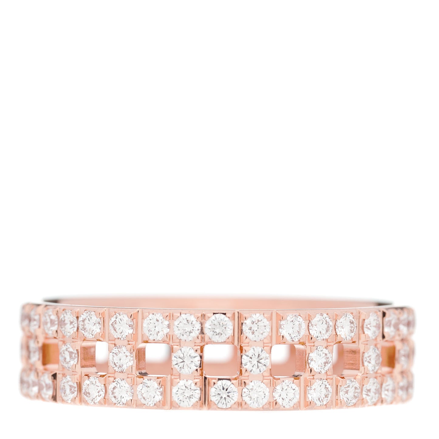 18K Rose Gold Diamond T True Wide Ring 60 9