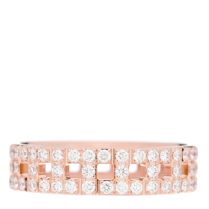 Tiffany 18K Rose Gold Diamond T True Wide Ring 60 9 2 of 3