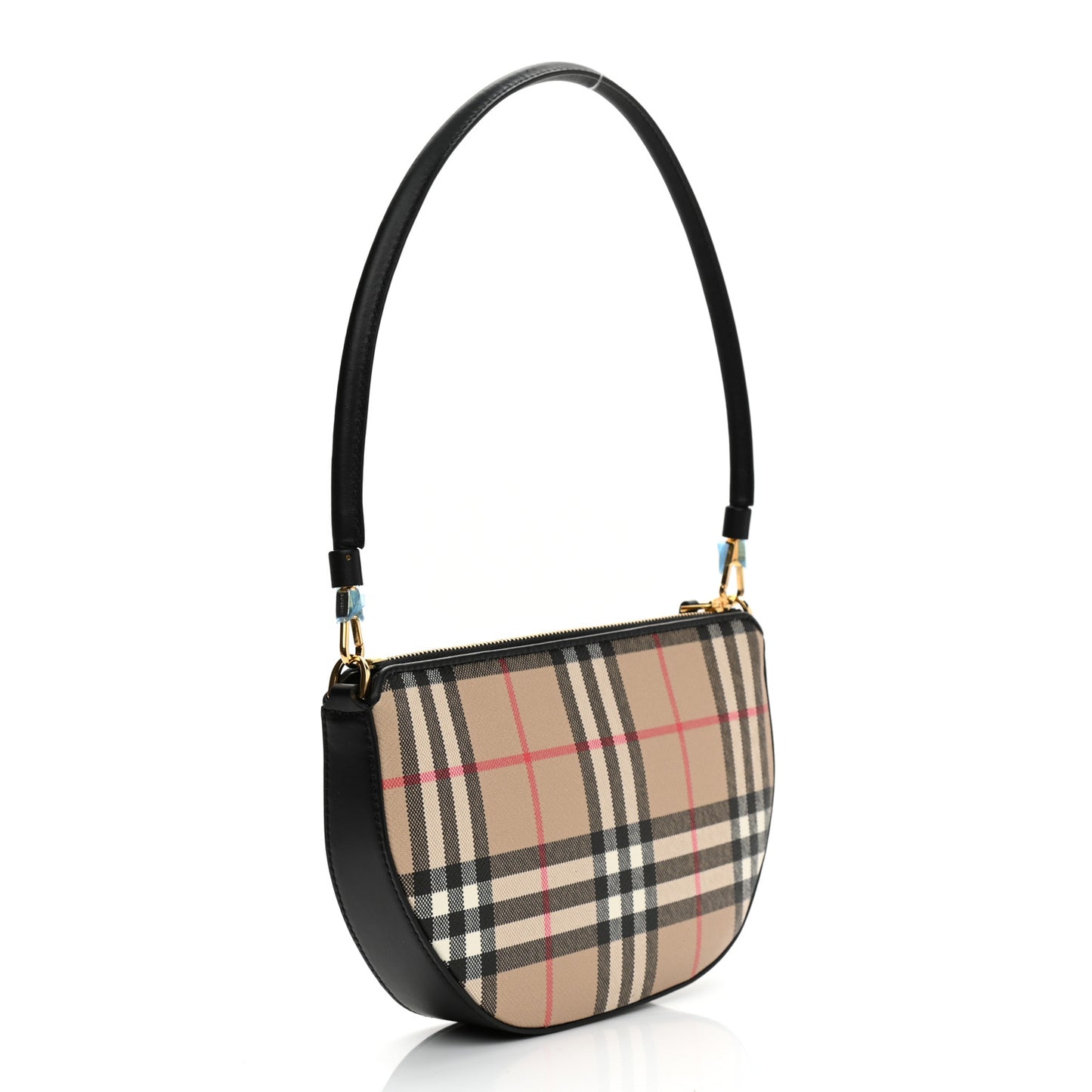 Vintage Check Calfskin Olympia Slim Pouch Archive Beige