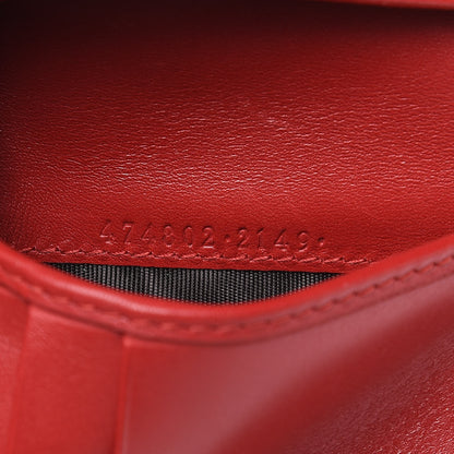 Gucci Calfskin Matelasse GG Marmont Wallet Hibiscus Red 7 of 12
