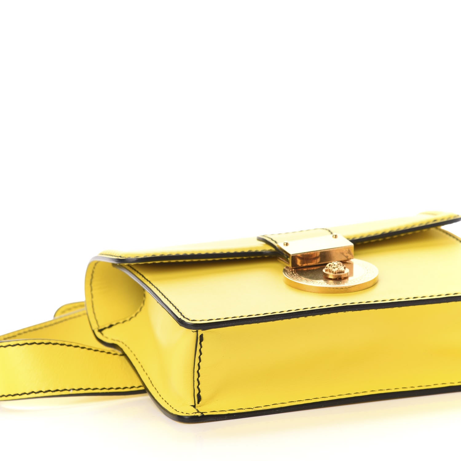 Versace Calfskin V-Adiona Belt Bag Yellow 7 of 10