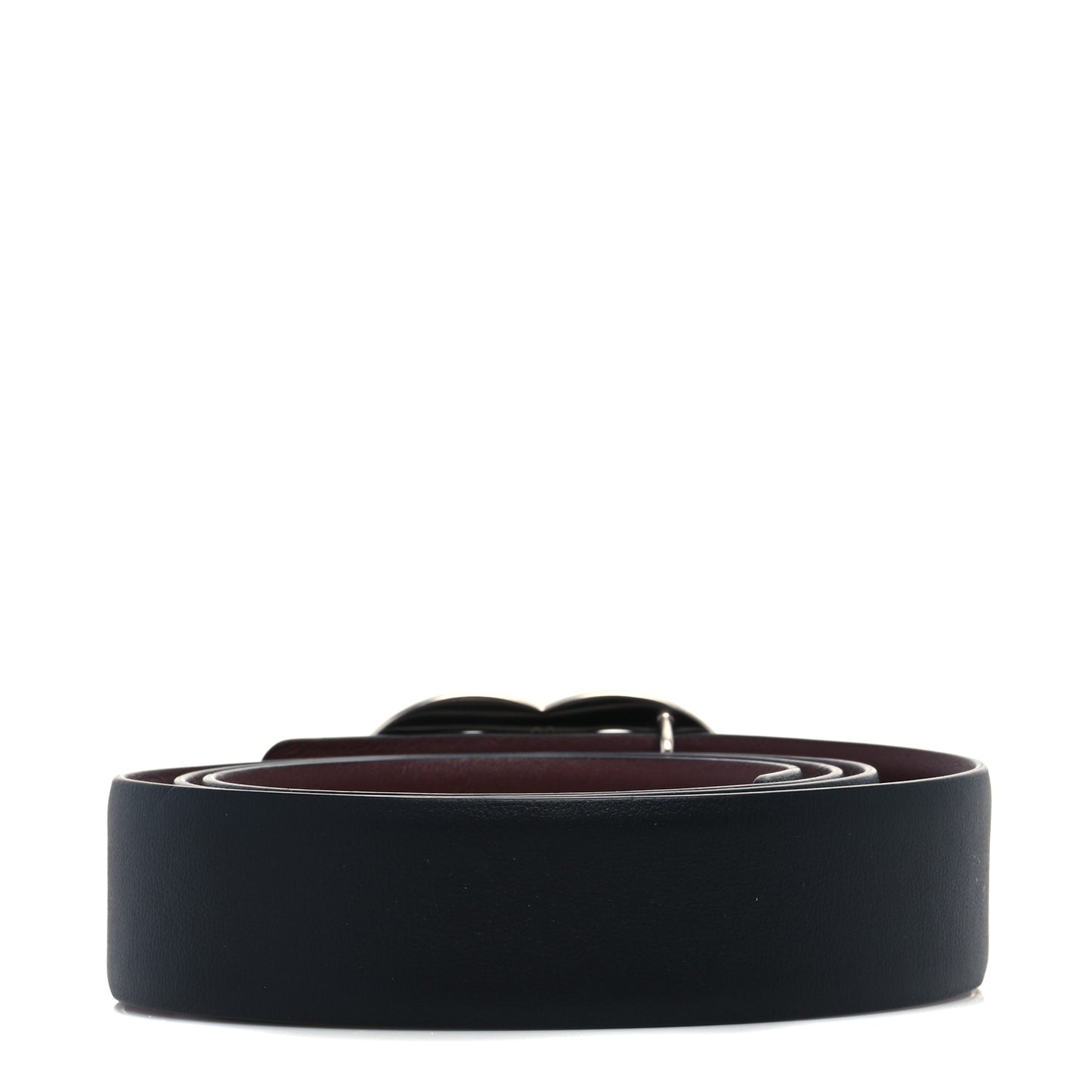 Calfskin CC Reversible Belt 90 36 Black Burgundy