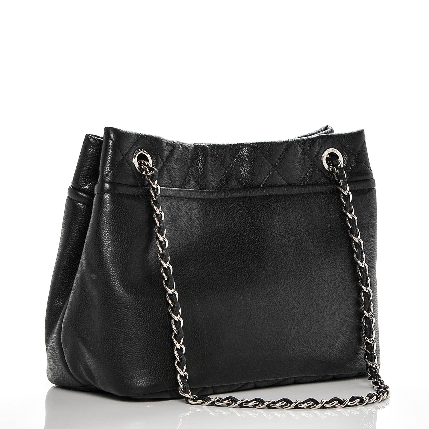 Chanel Caviar Quilted CC Timeless Soft Tote Black 3 of 7