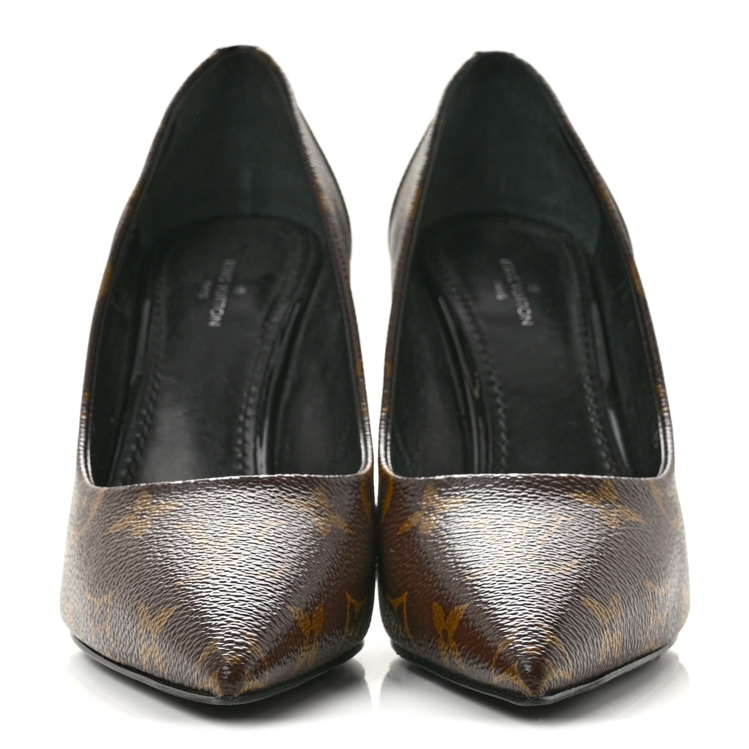 Louis Vuitton Monogram Cherie Pumps 38 Black 3 of 9