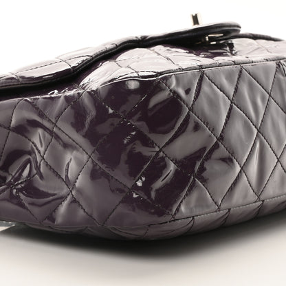 Chanel Patent Quilted Jumbo Single Flap Dark Purple 9 of 11