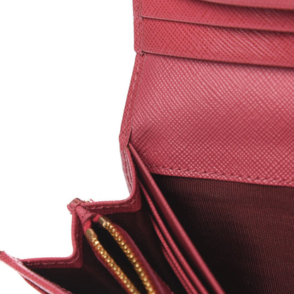 Prada Saffiano Bow Continental Wallet Peonia 7 of 8