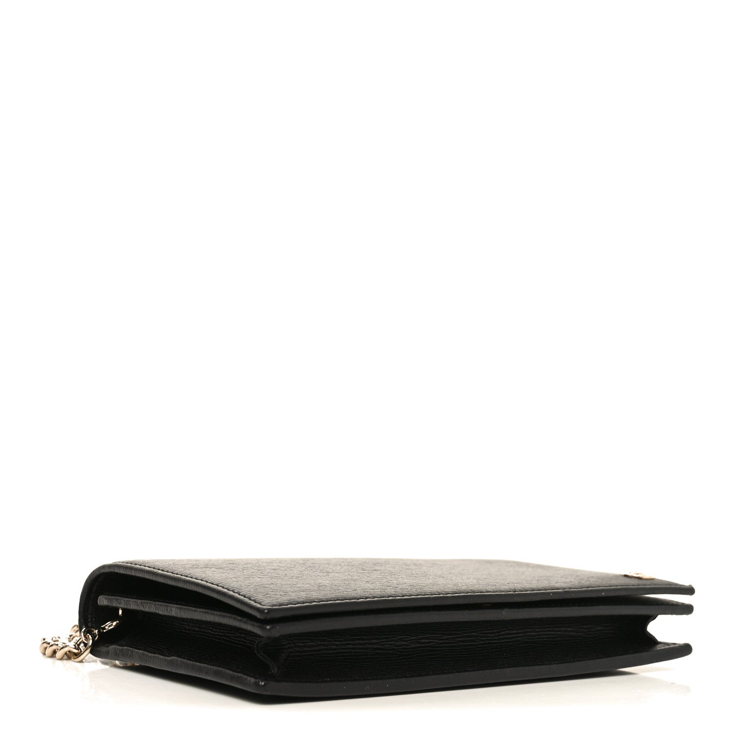 Gucci Textured Calfskin Medium Betty Chain Wallet Black 3 of 10