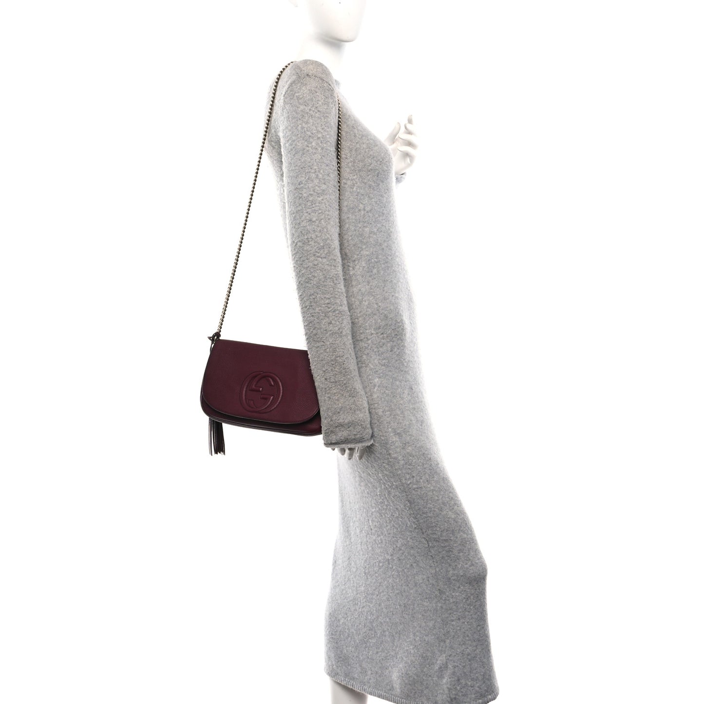 Pebbled Calfskin Medium Soho Flap Crossbody Peonia Flower