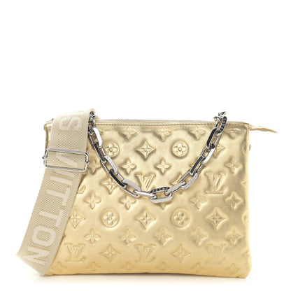 Louis Vuitton Lambskin Embossed Monogram Coussin PM Gold 1 of 11