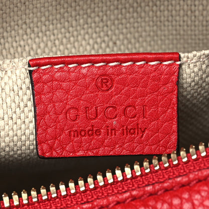 Gucci Pebbled Calfskin Small Soho Disco Bag Tabasco Red 6 of 10