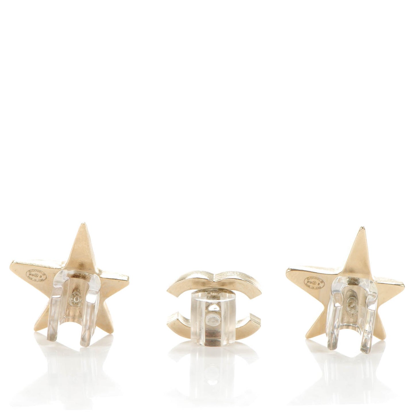 Swarovski Crystal CC Star Earphone Charms Gold