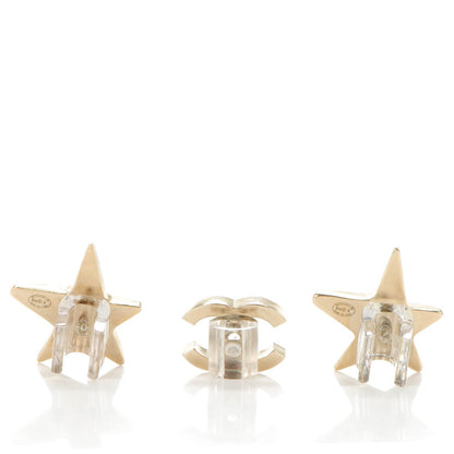Chanel Swarovski Crystal CC Star Earphone Charms Gold 6 of 7