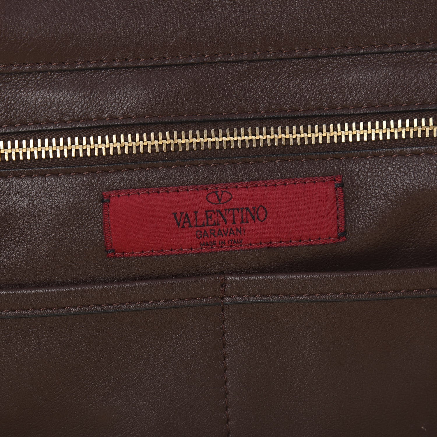Valentino Garavani Vitello Medium Rockstud Tote Cacao 8 of 9
