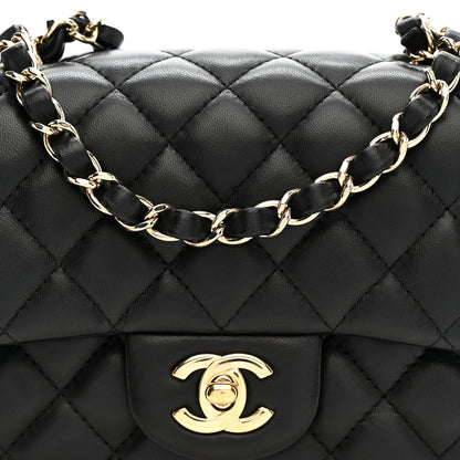 Chanel Lambskin Quilted Mini Square Flap Black 15 of 21