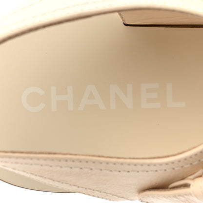 Chanel Lambskin Chain Flat Sandals 39.5 Beige 7 of 8