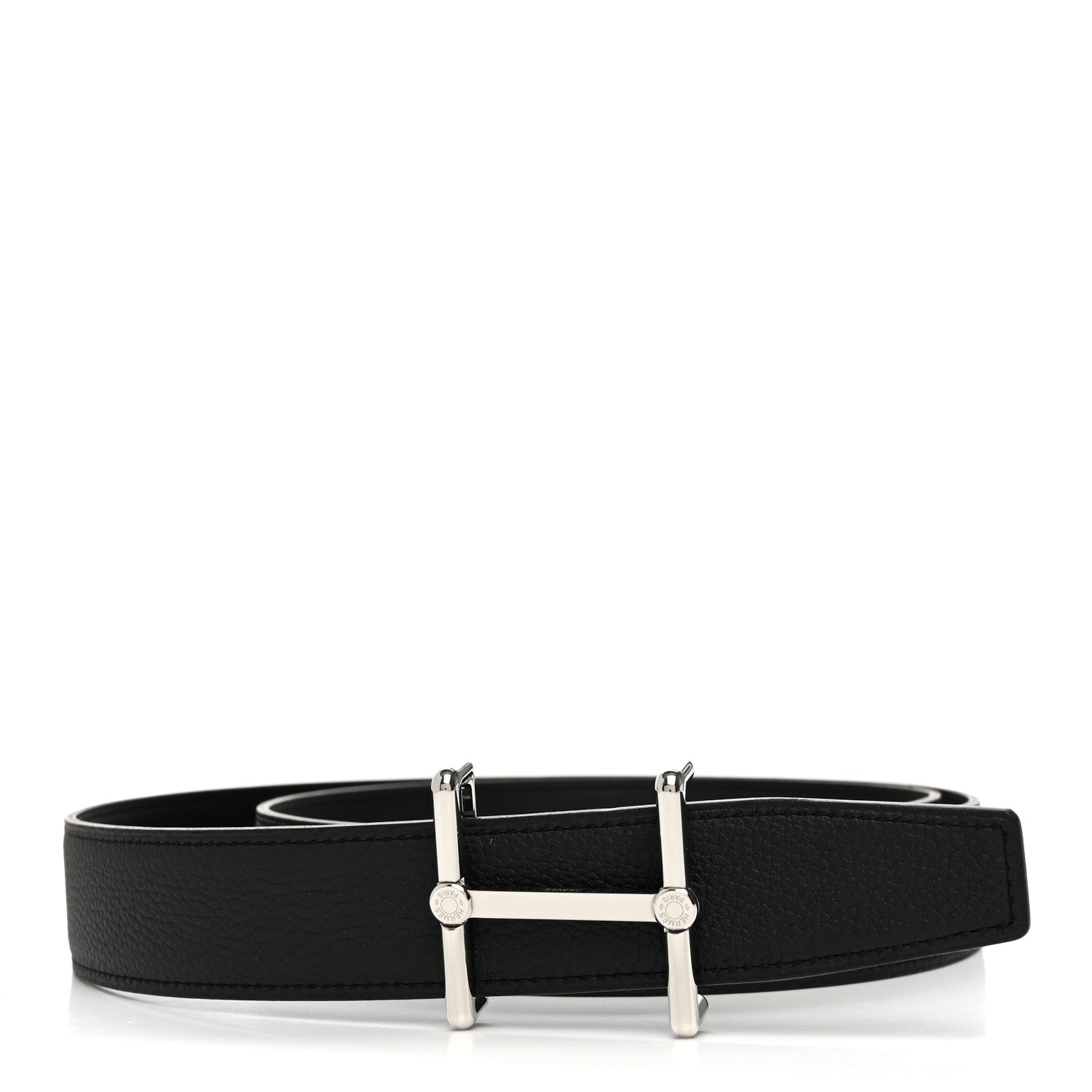 Hermes Togo Box Idem 38mm Reversible Belt  95 38 Black 1 of 6