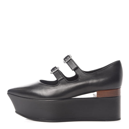 Gucci Nappa Liv Mary Jane Platform Loafers 38 Black 1 of 8