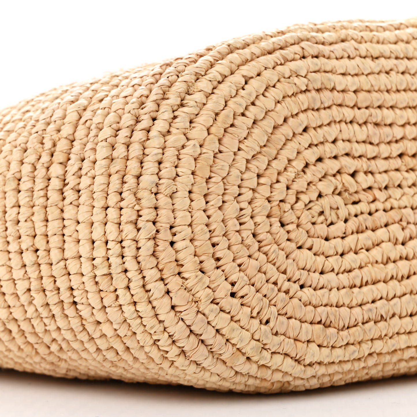 Calfskin Raffia Paulas Ibiza Pochette Bag Natural Tan