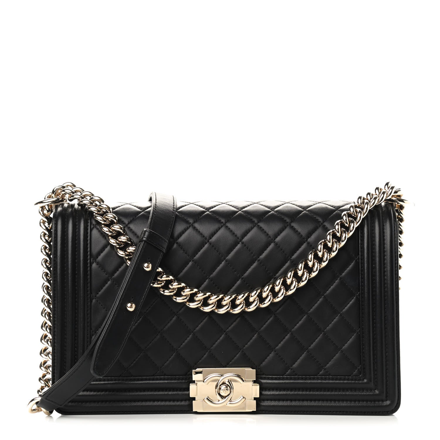 Chanel Lambskin Quilted New Medium Boy Flap Black 1 of 8