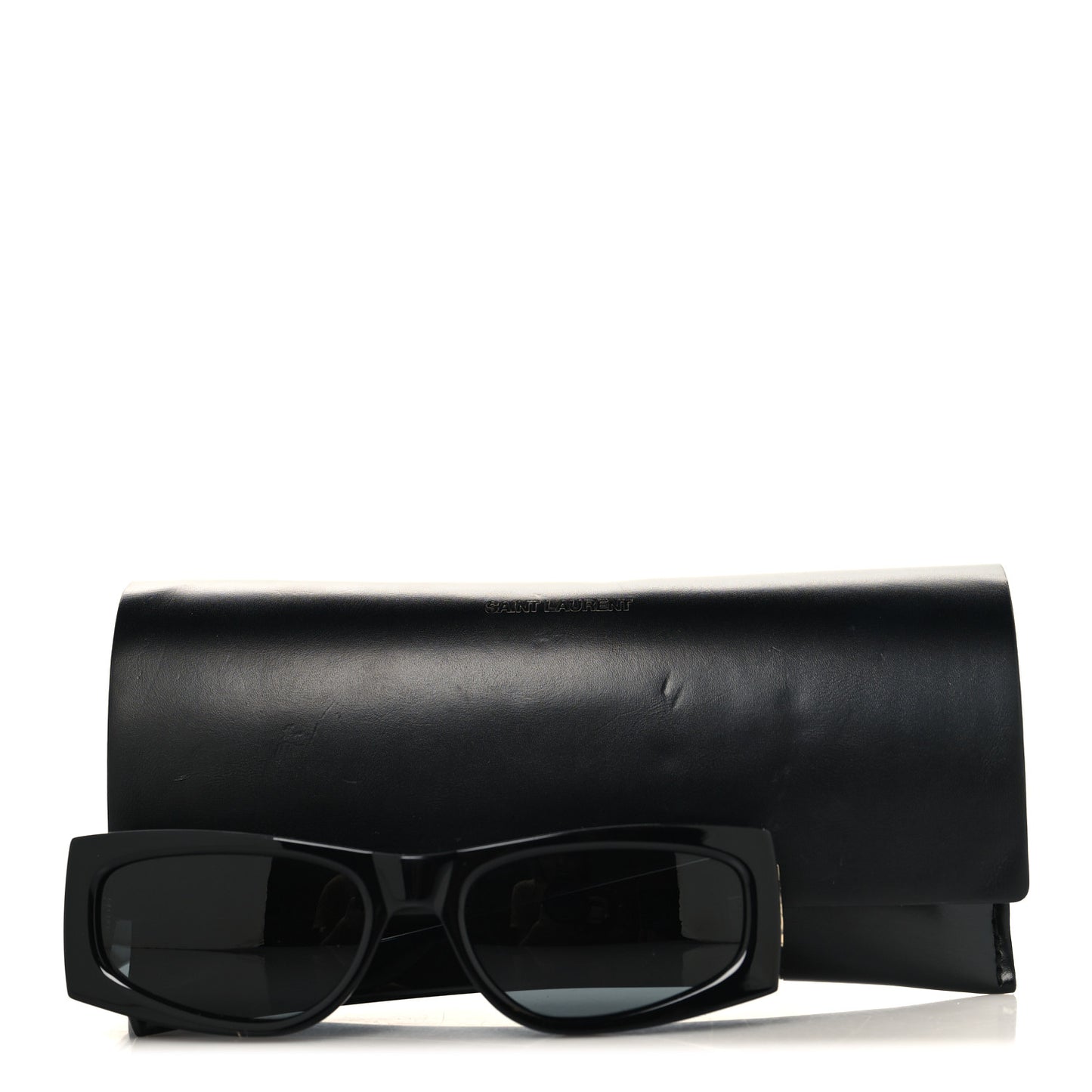 Acetate Rectangle SL M140/F Sunglasses Black