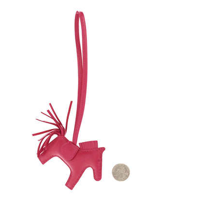 Hermes Milo Lambskin Grigri Rodeo Horse Bag Charm PM Rose Mexico 2 of 4