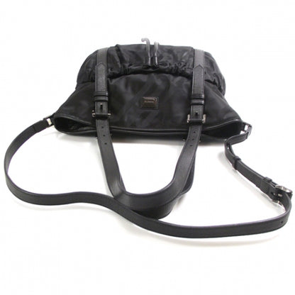 Burberry Nylon Tonal Check Tote Black 5 of 9