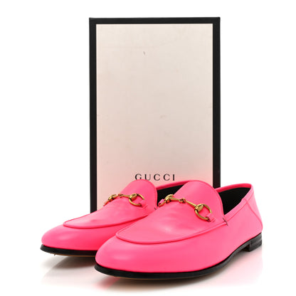 Gucci Apollo Fluo Calfskin Malaga Kid Womens Brixton Horsebit Loafers 38 Fuxia Fluo 9 of 9