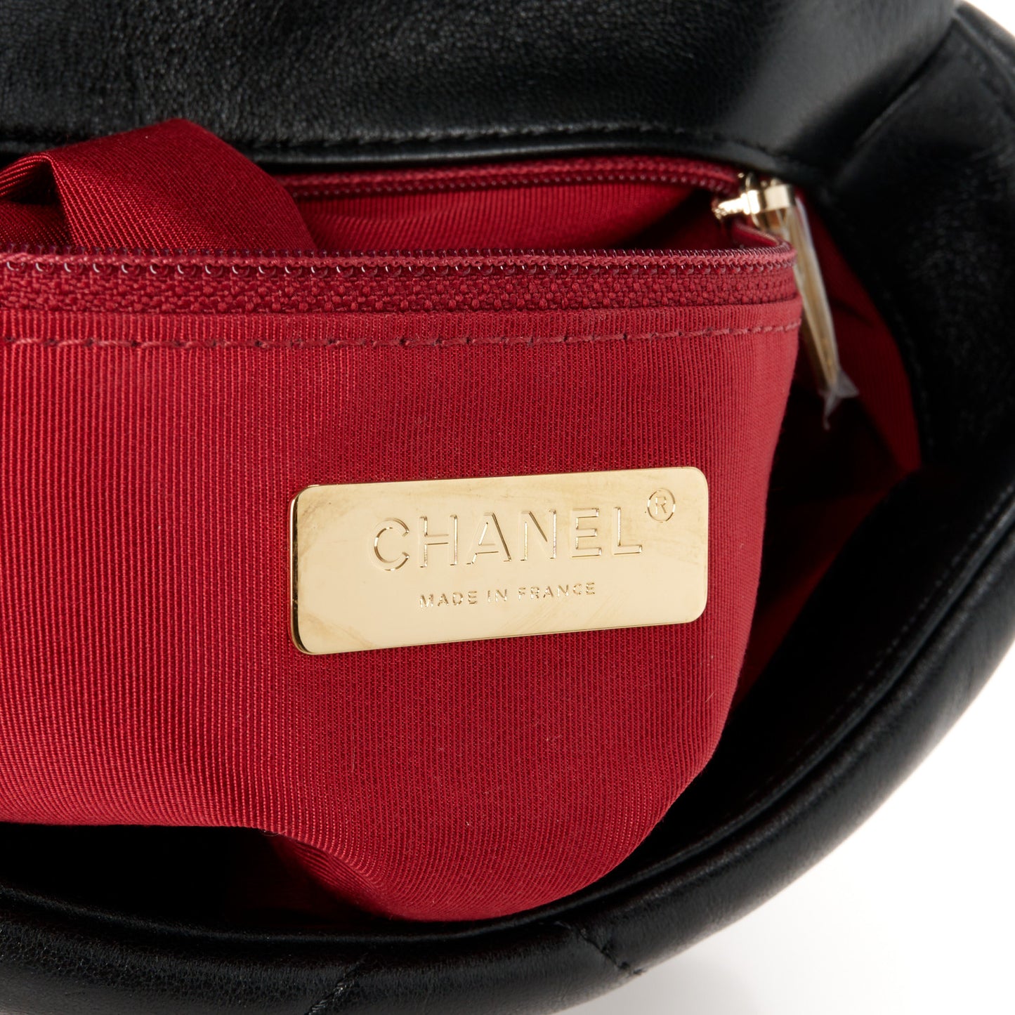 Lambskin Quilted Medium Chanel 19 Flap Black