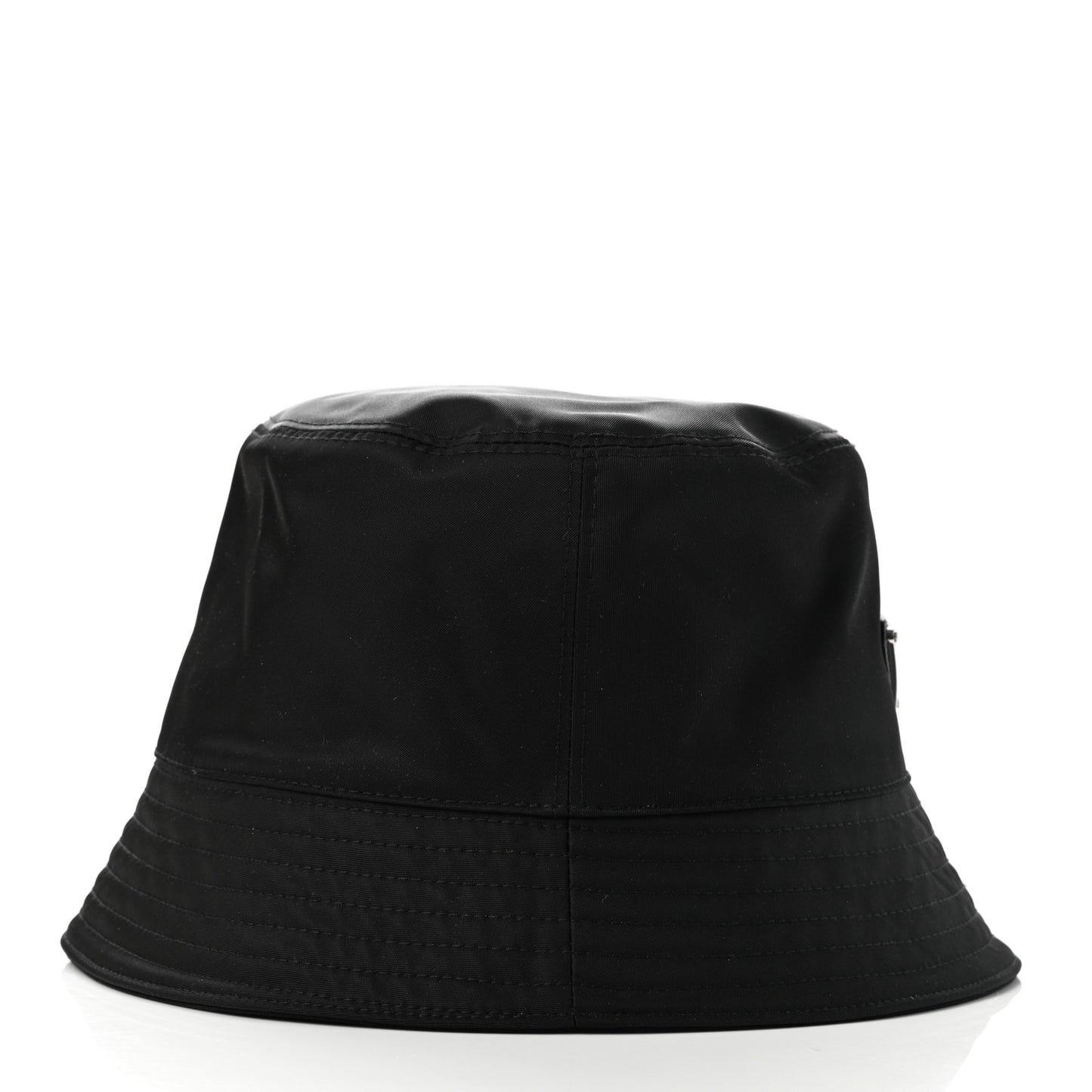 Re-Nylon Metal Triangle Logo Womens Bucket Hat M Black