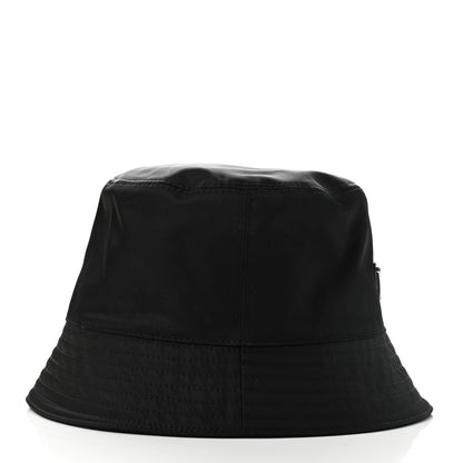 Prada Re-Nylon Metal Triangle Logo Womens Bucket Hat M Black 6 of 8