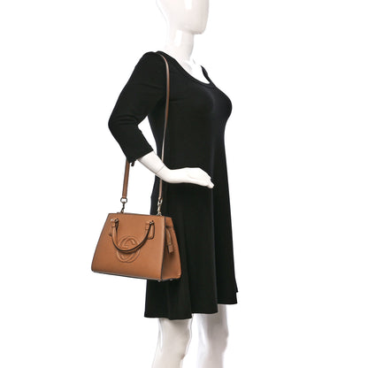 Gucci Dollar Calfskin Medium Soho Top Handle Satchel Camelia 2 of 12