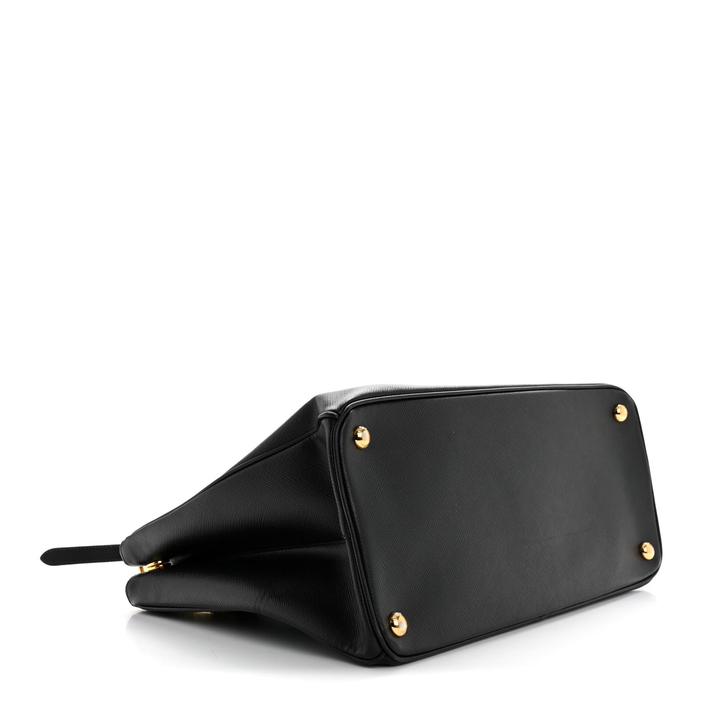 Saffiano Lux Medium Galleria Double Zip Tote Black