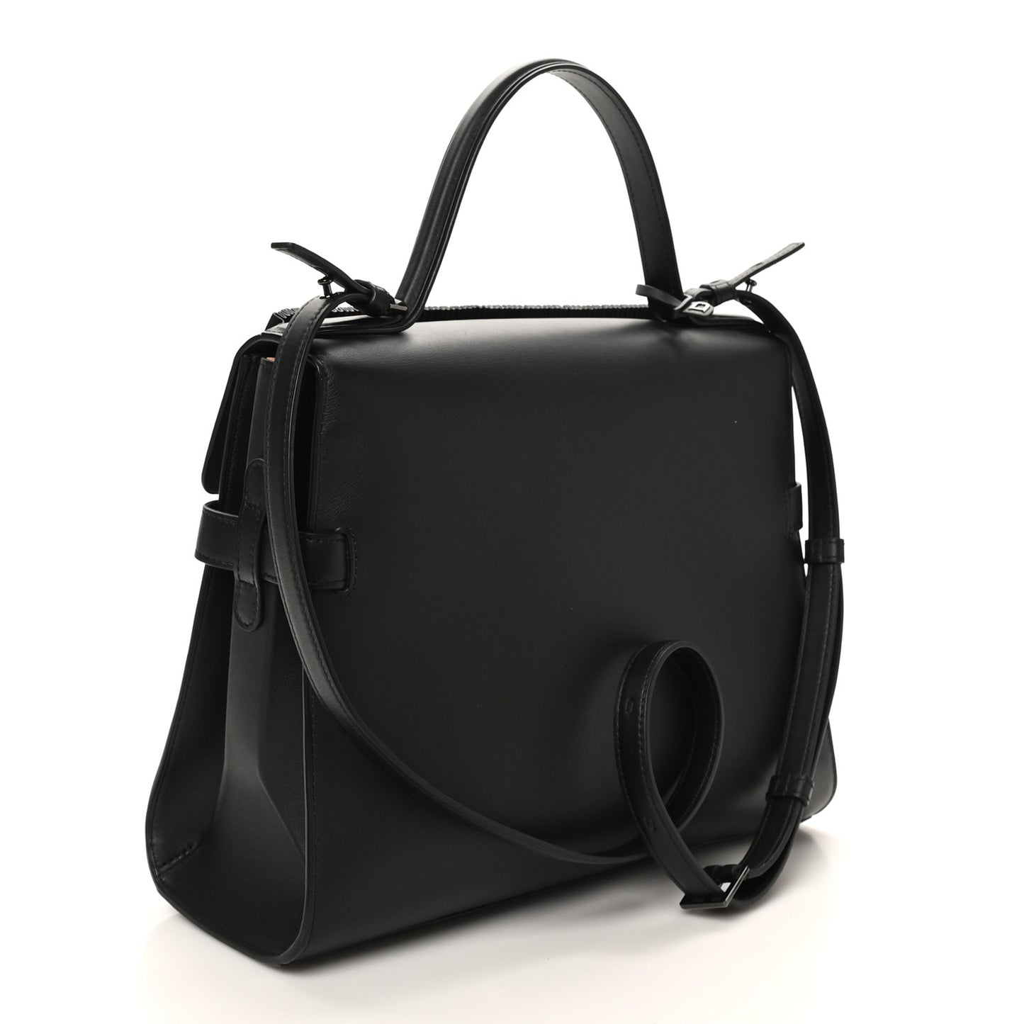 Calfskin Souple Tempete GM Smock Satchel Black