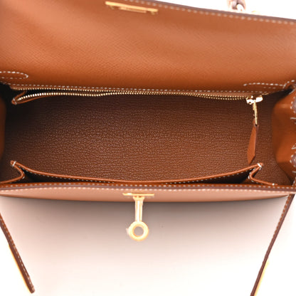 Hermes Epsom Kelly Sellier 25 Gold 5 of 11