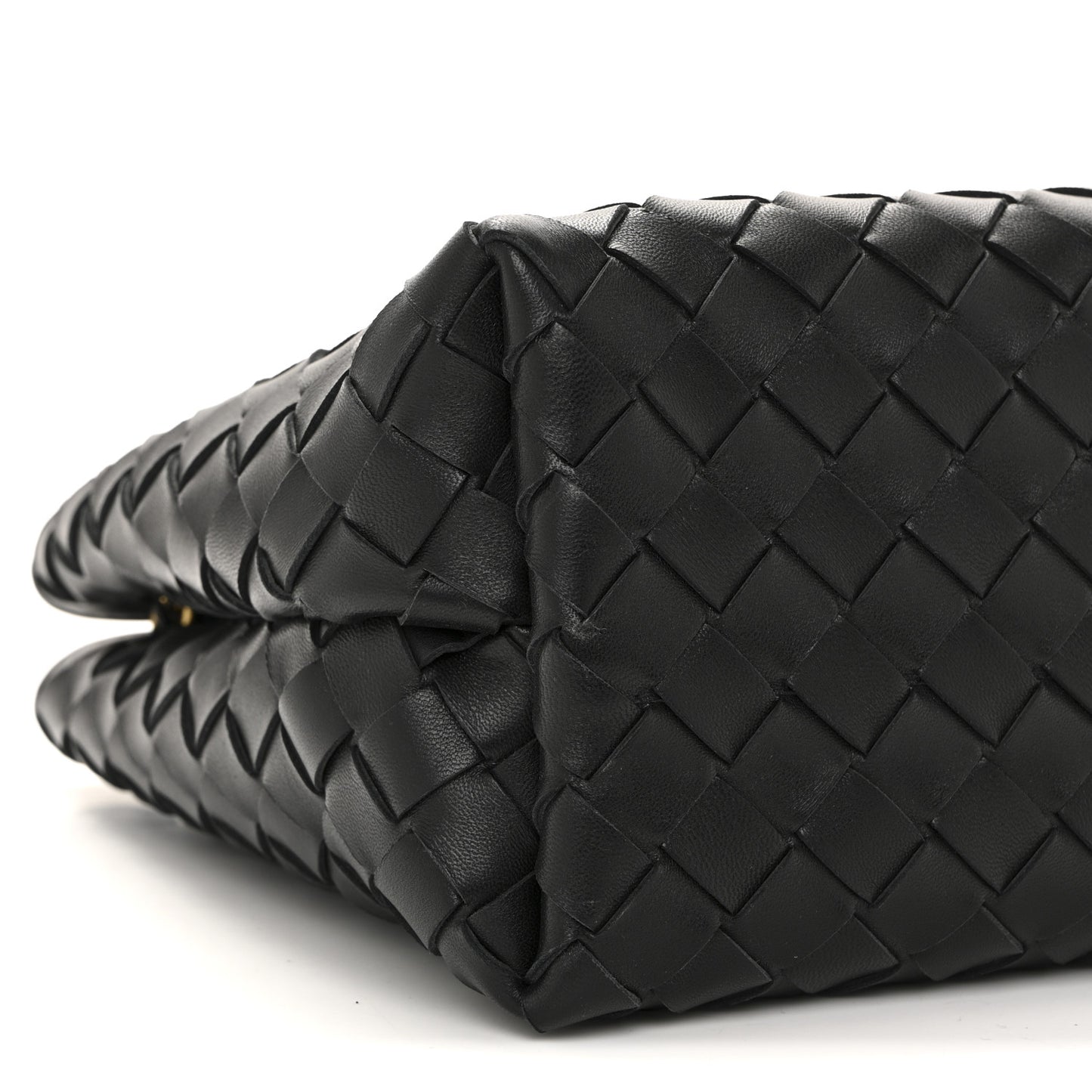 Nappa Intrecciato Small Andiamo With Chain Shoulder Bag Black
